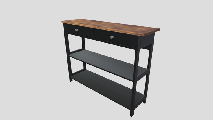 USIKEY 3- Tier Console Table 3D Model