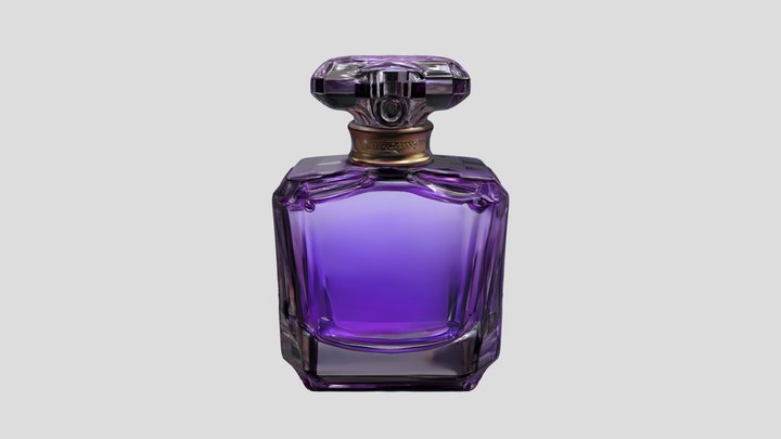 Purple perfume bottle 3D Model