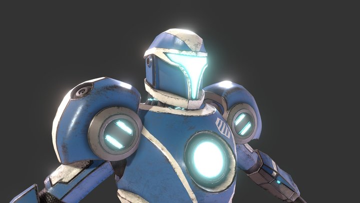 Crimson Core Protagonist 3D Model