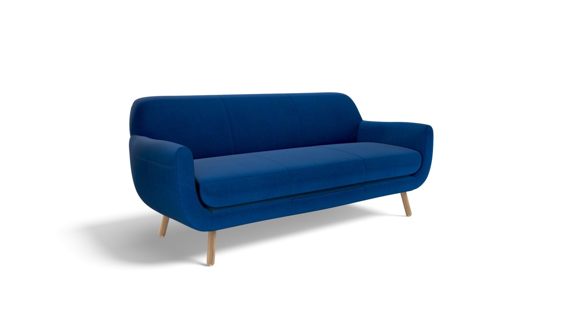 Jonah 3 Seater Sofa,Cobalt Velvet