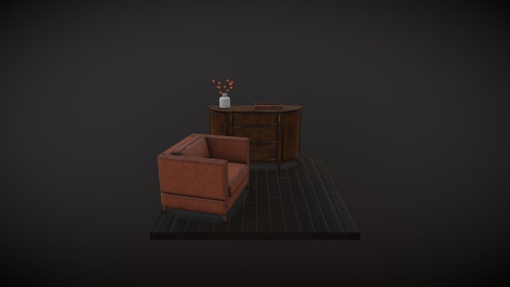 Small Sitting Area 3D Model