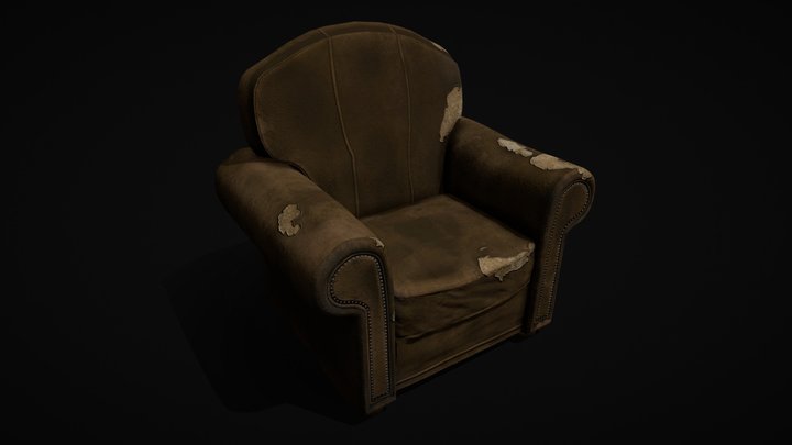 Old Armchair 3D Model