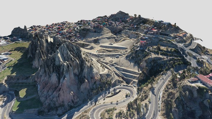 Huge landslide produced in La Paz, Bolivia 3D Model