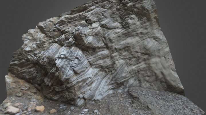 z folds in Mosaic Cyn, DVNP, CA, USA 3D Model