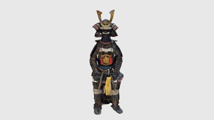 Sitting Samurai 3D Model