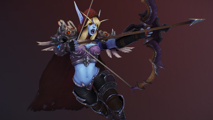 Sylvanas Fan Art - Attack 3D Model