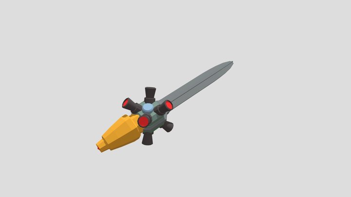 Sword Drone For Sketch Fab 3D Model
