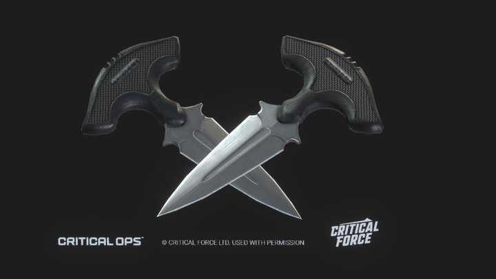 Push Daggers - Critical Ops 3D Model