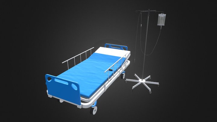 Hospital bed 3D Model