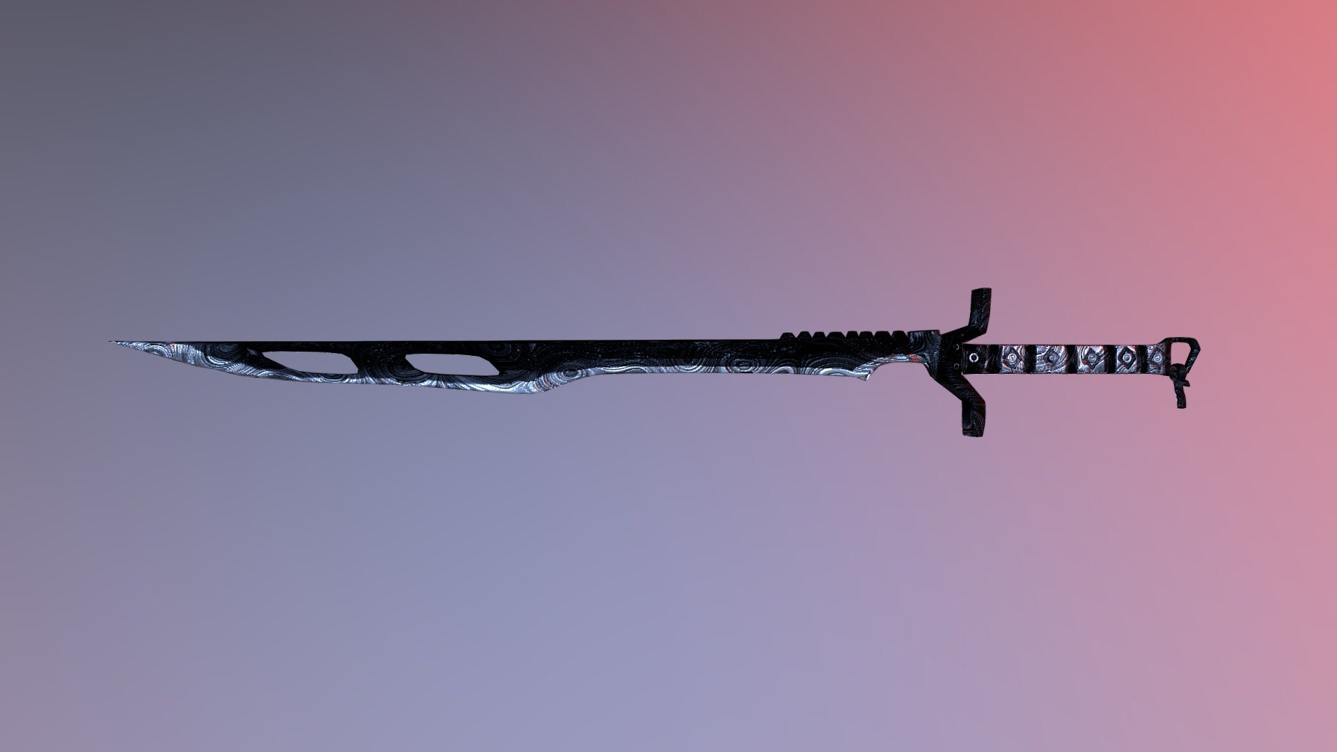 Tactical Damascus Sword