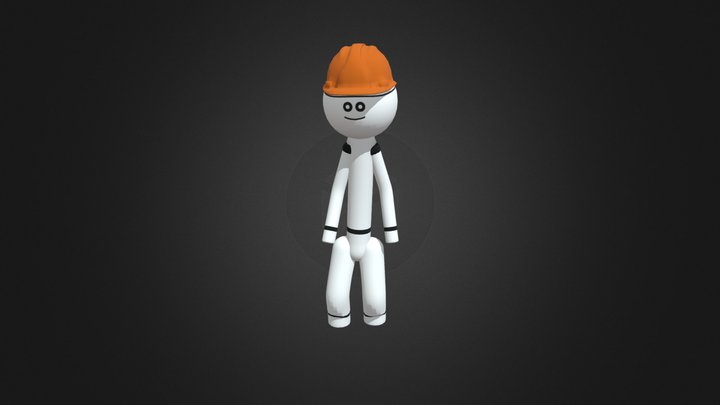 Stickman Demolition Team - Animated Character 3D Model