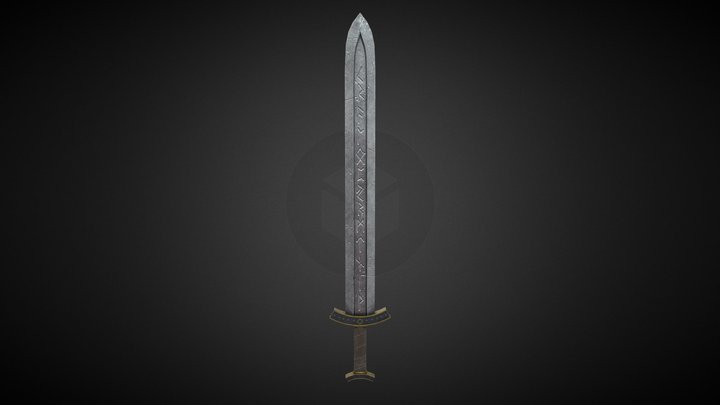 Runic Sword 3D Model
