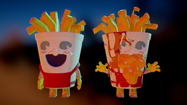 Frybo and Evil Frybo 3D Model