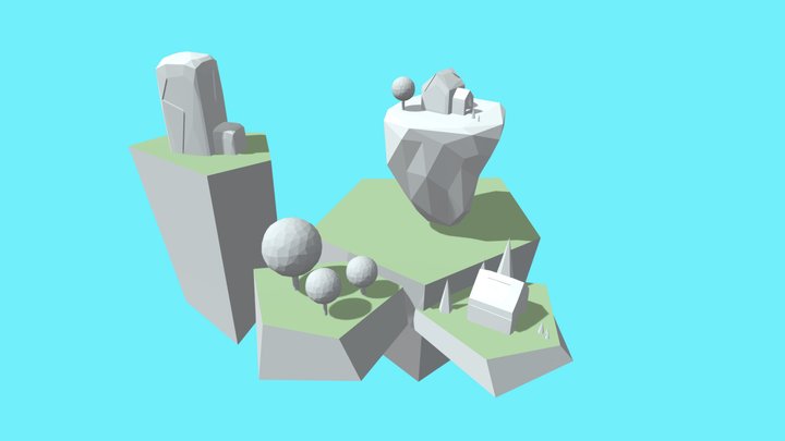 Low Poly Lands 3D Model