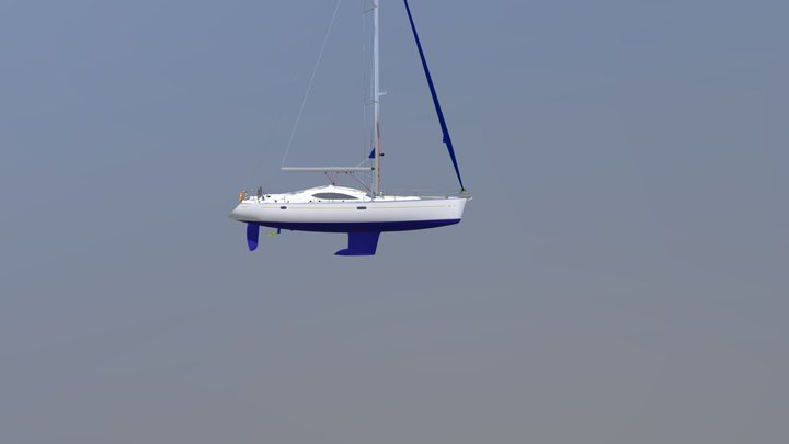 Parts of a Sailing Yacht 3D Model