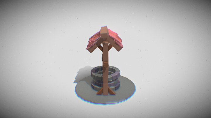 Low Poly Well 3D Model