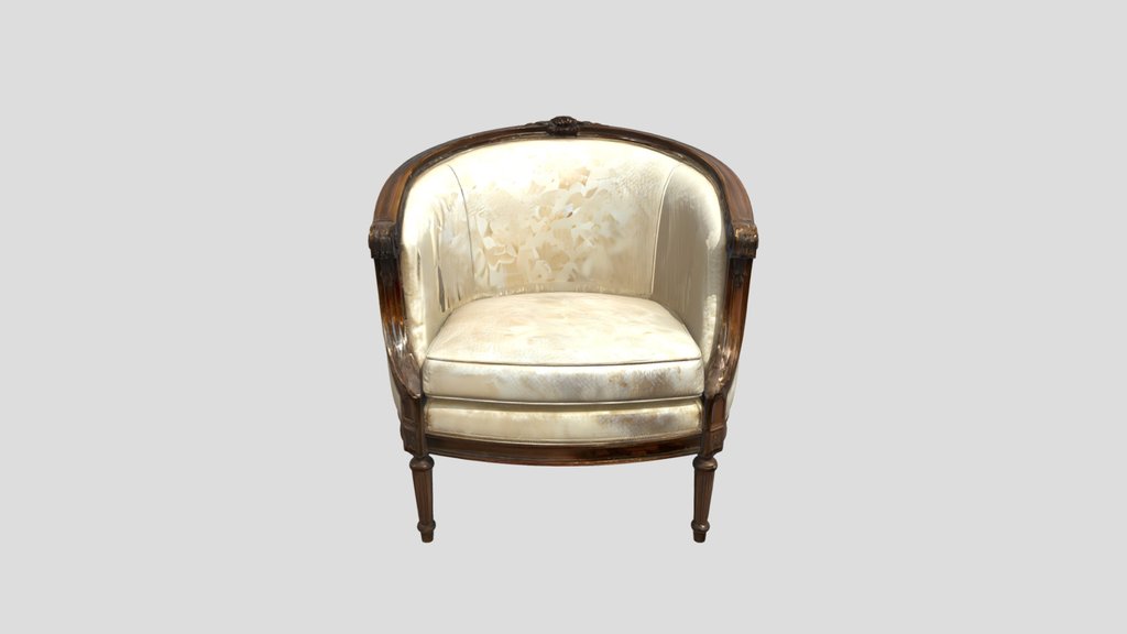 Antique upholstered armchair