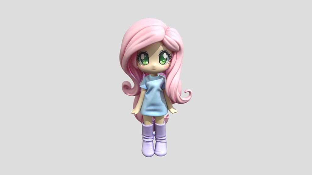 Pastel Pink Chibi Doll