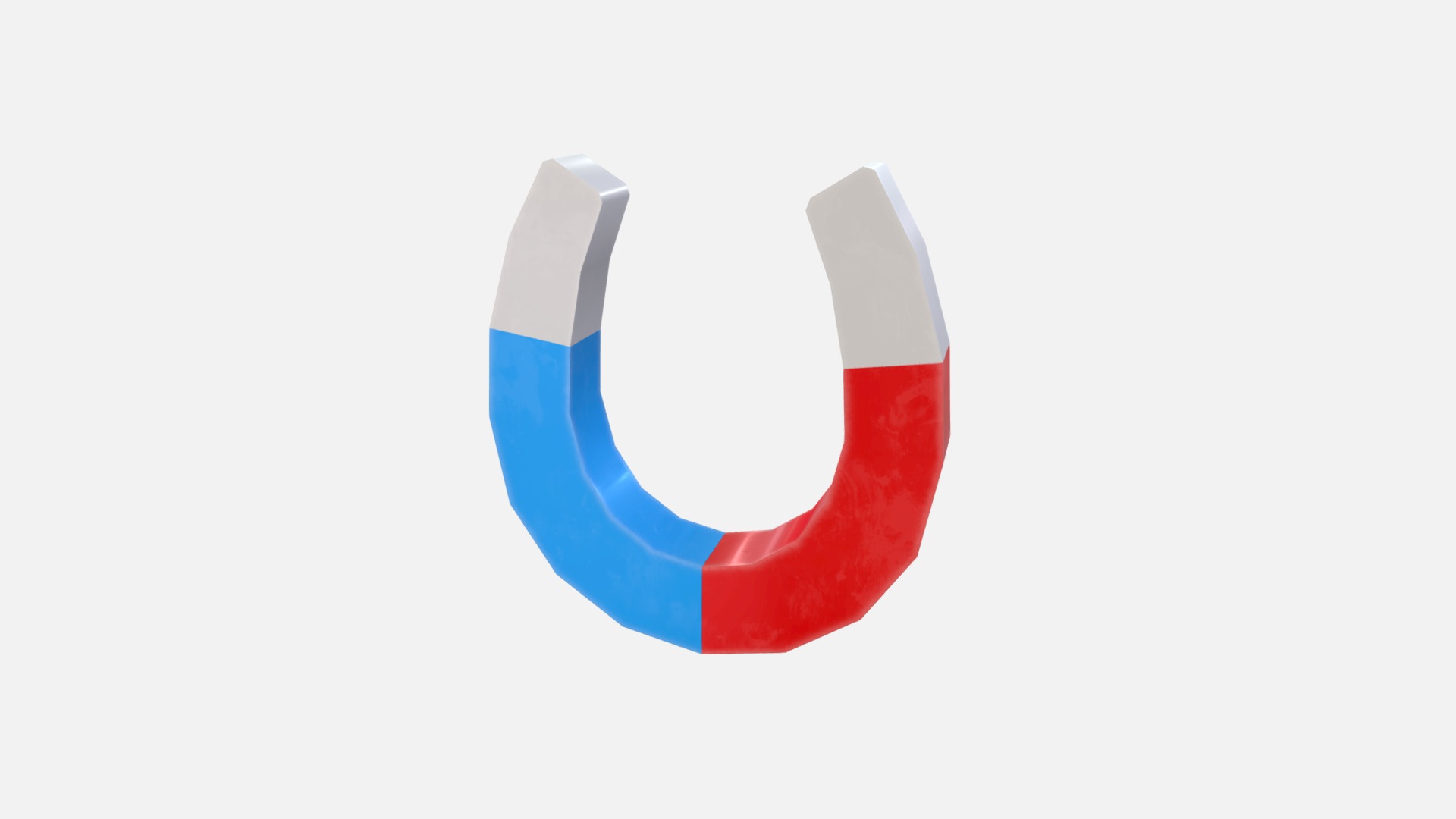 3D model Magnet - This is a 3D model of the Magnet. The 3D model is about a red and blue logo.