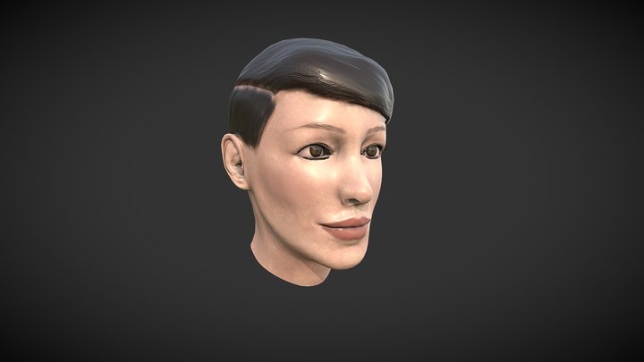 Female Face 3D Model