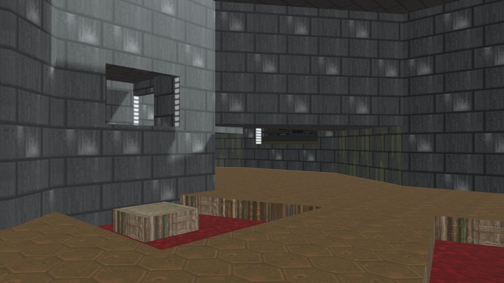 Doom Classic E2m1 FBX 3D Model