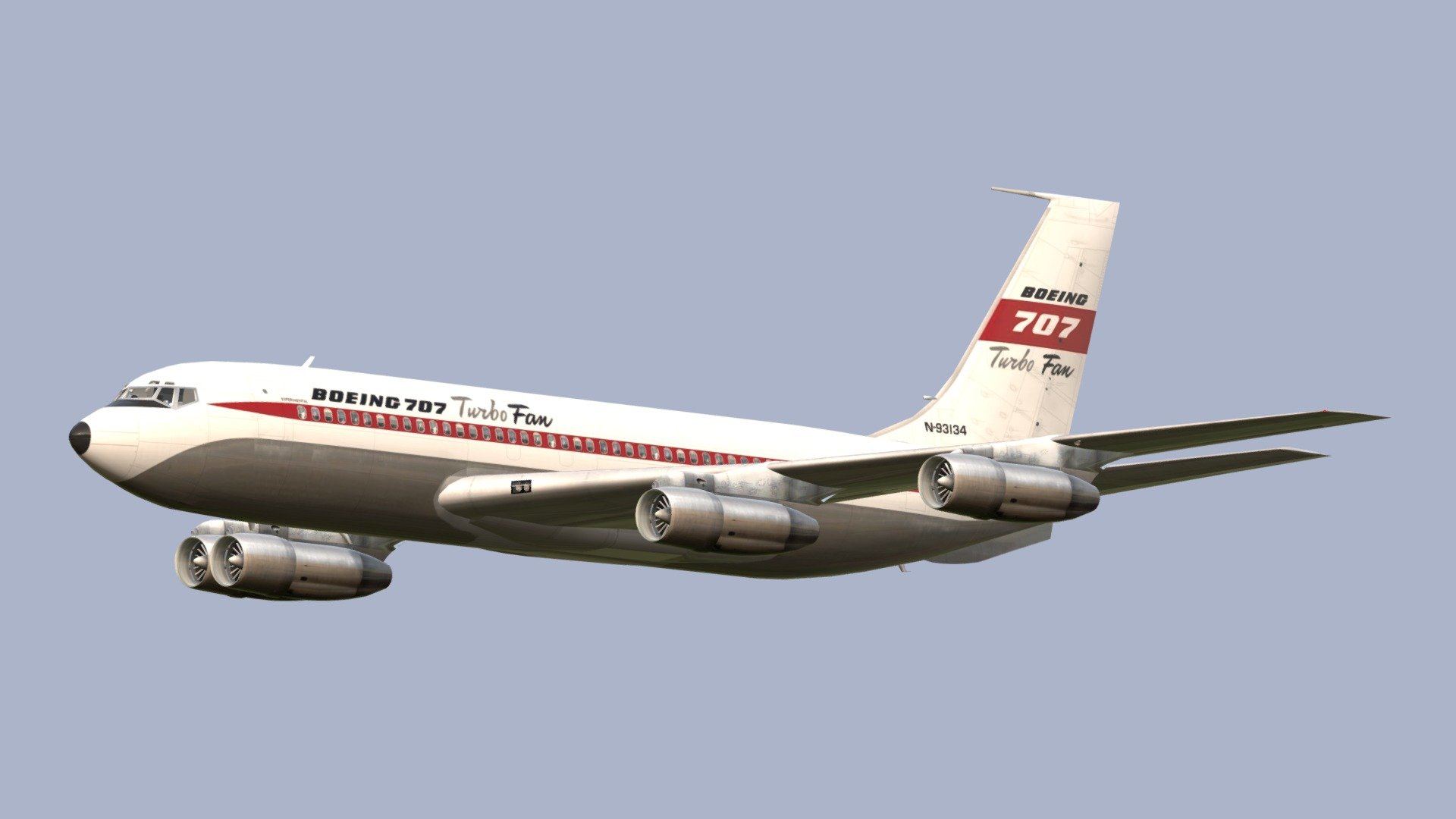 Boeing 707-138B - Download Free 3D model by OUTPISTON [ecf6ce8] - Sketchfab