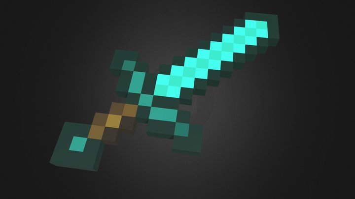 Minecraft Diamond Sword - Free 3D Model