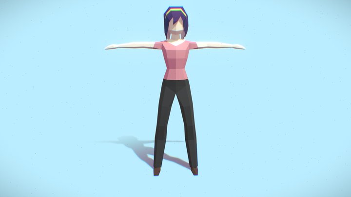 low poly character 3D Model