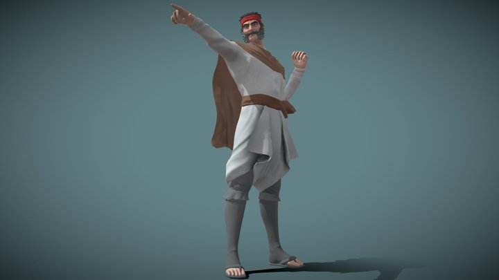Ángel Vicente Peñaloza (El Chacho) -Stylized- 3D Model