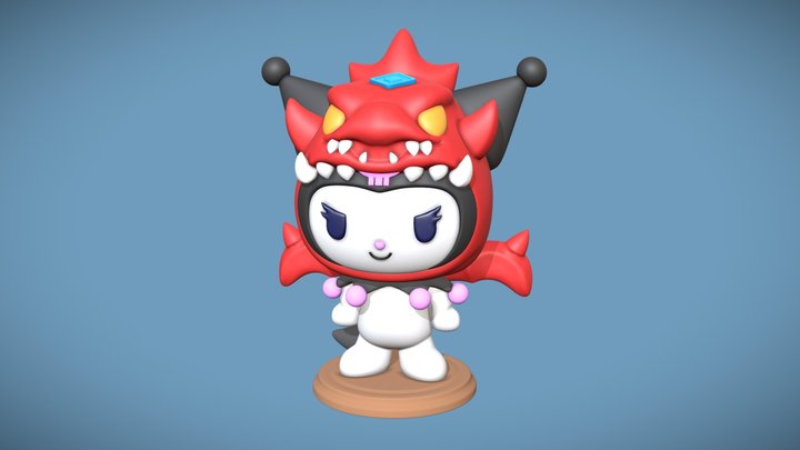 Kuromi X Slifer the sky dragon 3D Model