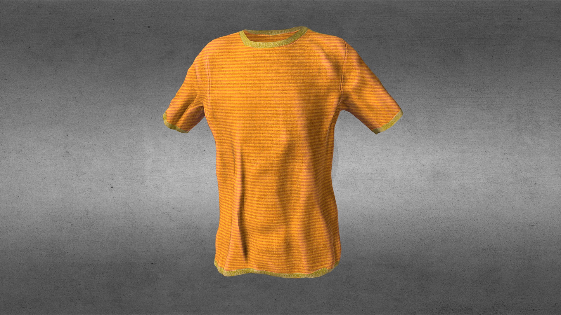 3D model T- Shirt lowpoly - This is a 3D model of the T- Shirt lowpoly. The 3D model is about a yellow and orange dress.
