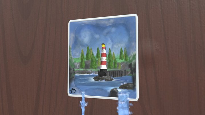 Lighthouse Painting 3D Model