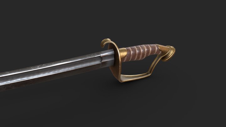 Naval sword for Hunt and Snare 3D Model
