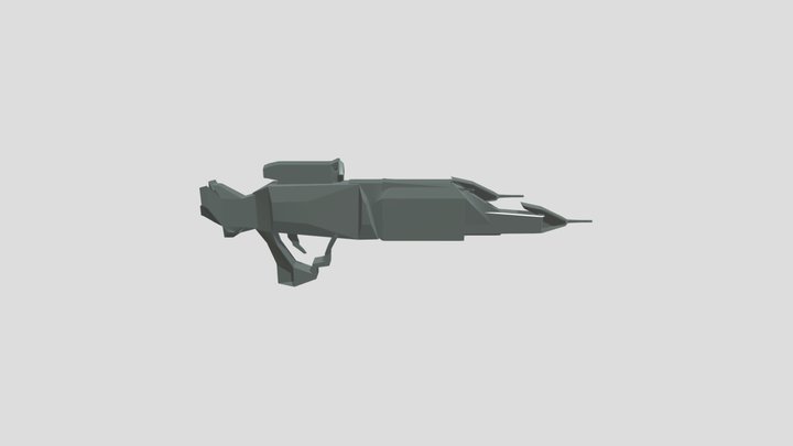 Halo Sci-Fi Laser Rifle 3D Model