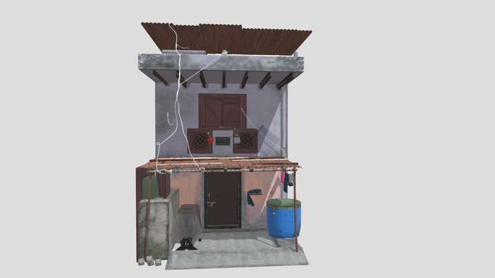Mumbai Dharavi Slum Street – 3D Environment 3D Model
