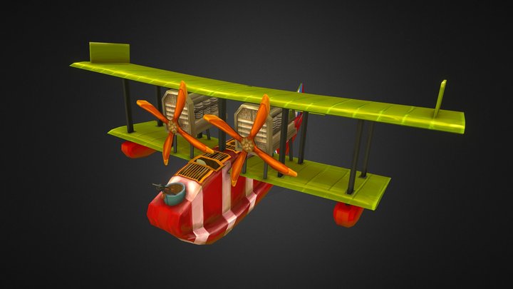 Felixstowe F.2 - Stylised Hand-painted WWI Plane 3D Model
