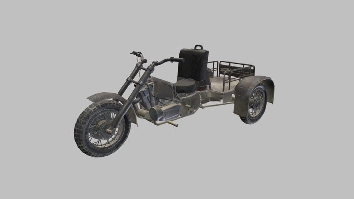 Three-wheel desert bike 3D Model