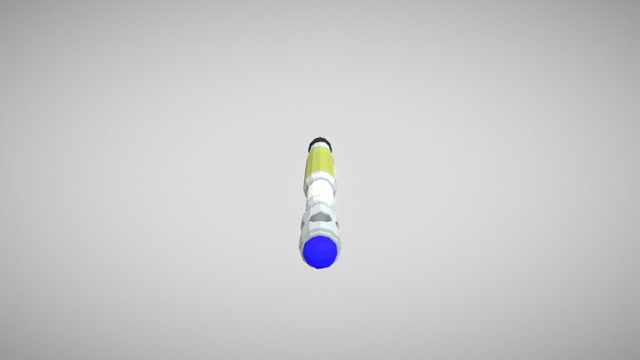 10th Doctor's Sonic Screwdriver - Low Poly 3D Model