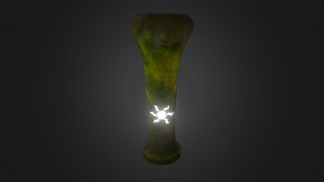 Zerrik Temple Pillar 3D Model