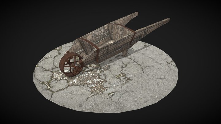 Medieval Wheelbarrow (free DL) 3D Model