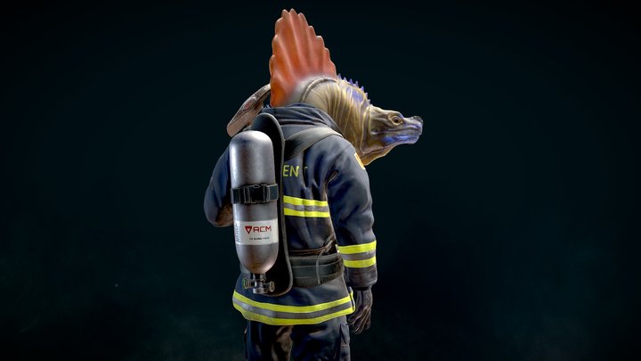 Sailfin Firefighter 3D Model