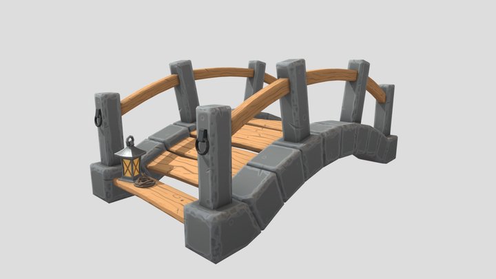 Stylized Bridge 3D Model