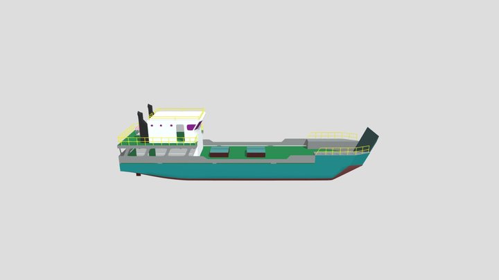 Barcaza 3D para impresión 3D Model