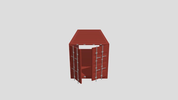 Simple container (low-poly) 3D Model