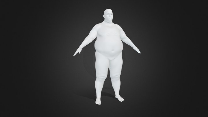 Overweight man 3D Model