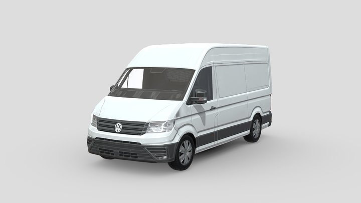 Low Poly Car- Volkswagen Crafter 2017 3D Model