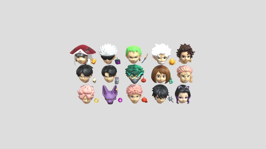 Iconic Anime Portrait Grid