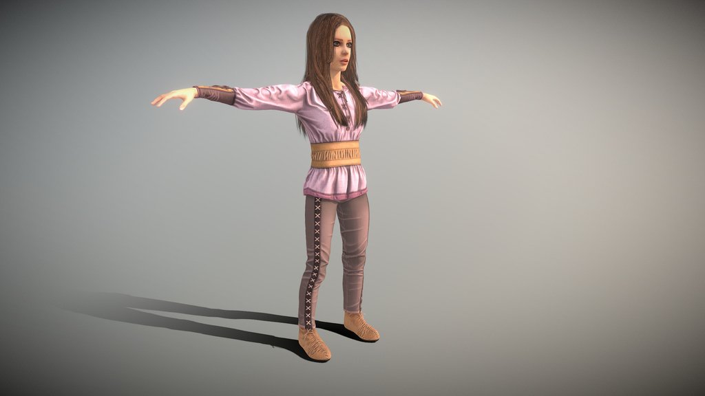 Realistic Kid Girl Character | HQ Human Model