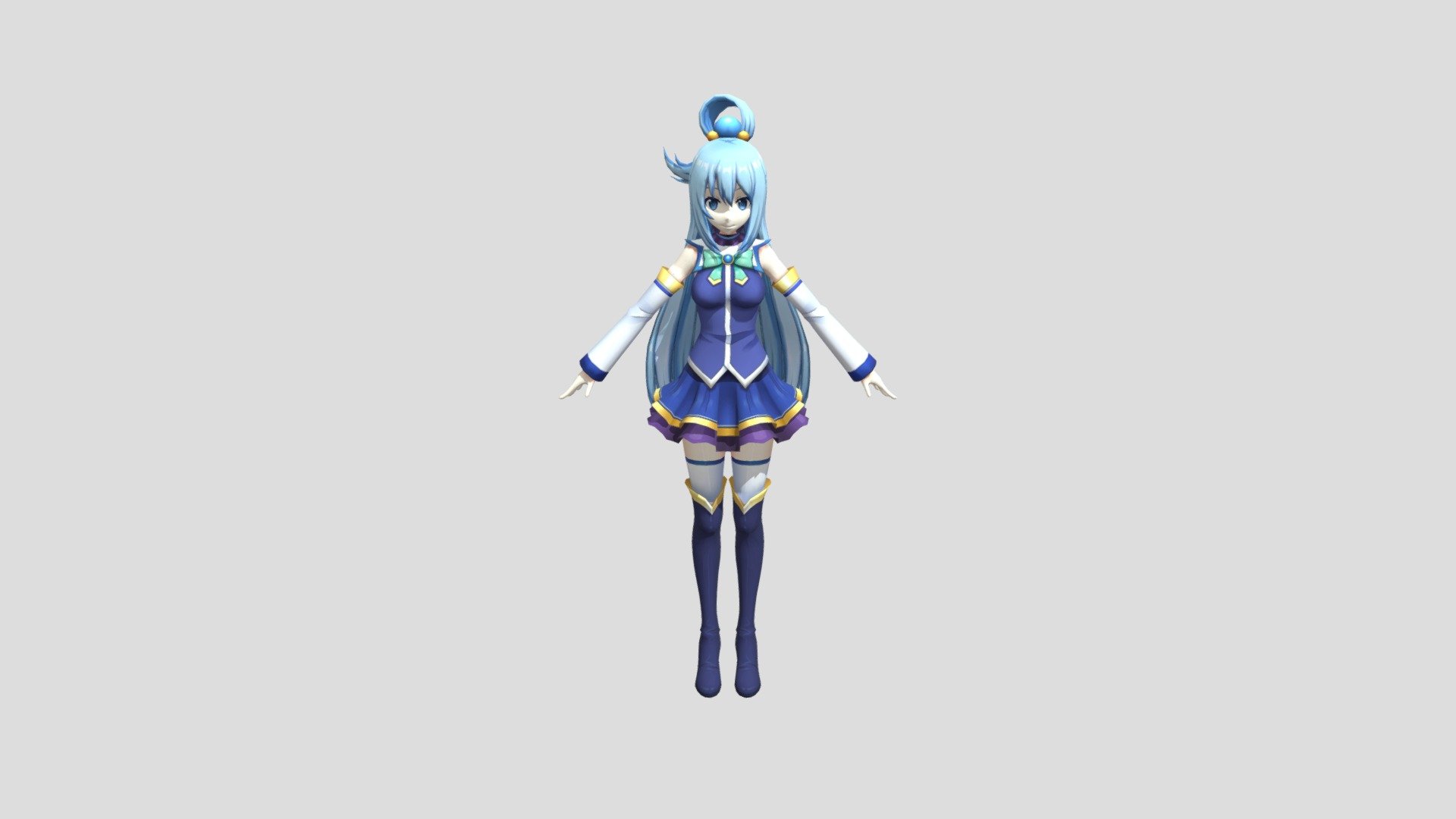 Aqua konosuba - Download Free 3D model by julian ...