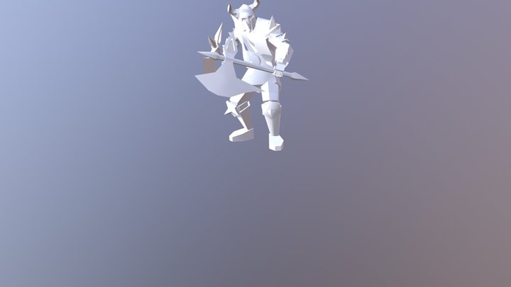 Low Poly Berserker 3D Model